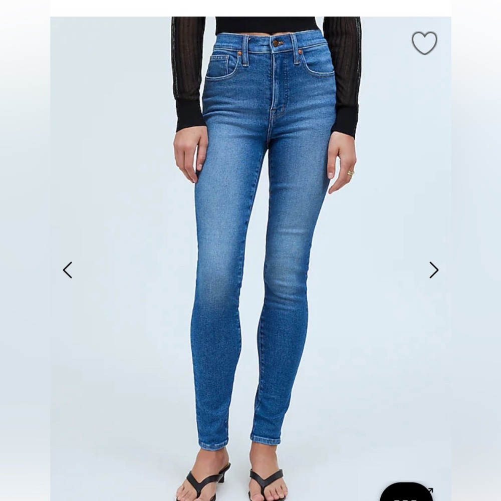madewell 10 inch high rise skinny jeans size 29